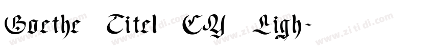 Goethe Titel CY Ligh字体转换